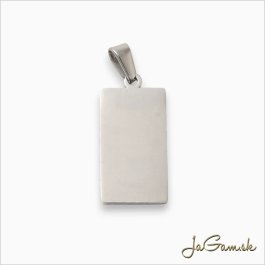 Prívesok obdlžník na gravírovanie 23x11mm Nerezová oceľ 5ks (CH1861)